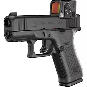 GLOCK 43X MOS 9mm Striker Fired Pistol with Aimpoint COA Optic